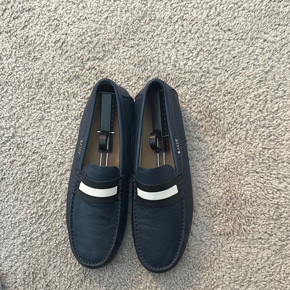 Bally Men's Navy Blue Loafers
